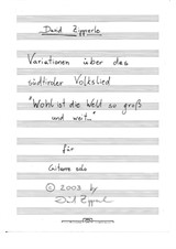 Südtiroler Variationen - Original composition for guitar solo